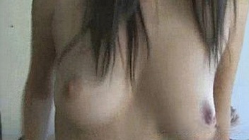 Small tit brunette teen fucks a big cock